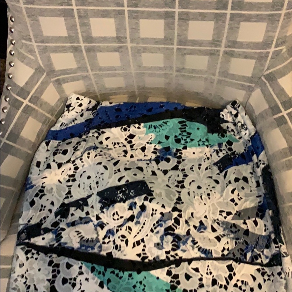 Bar III - Multicolor Laced Pencil Skirt